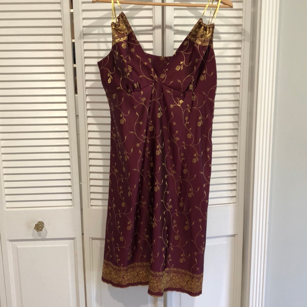 NWOT Indian dress made with genuine sari fabric